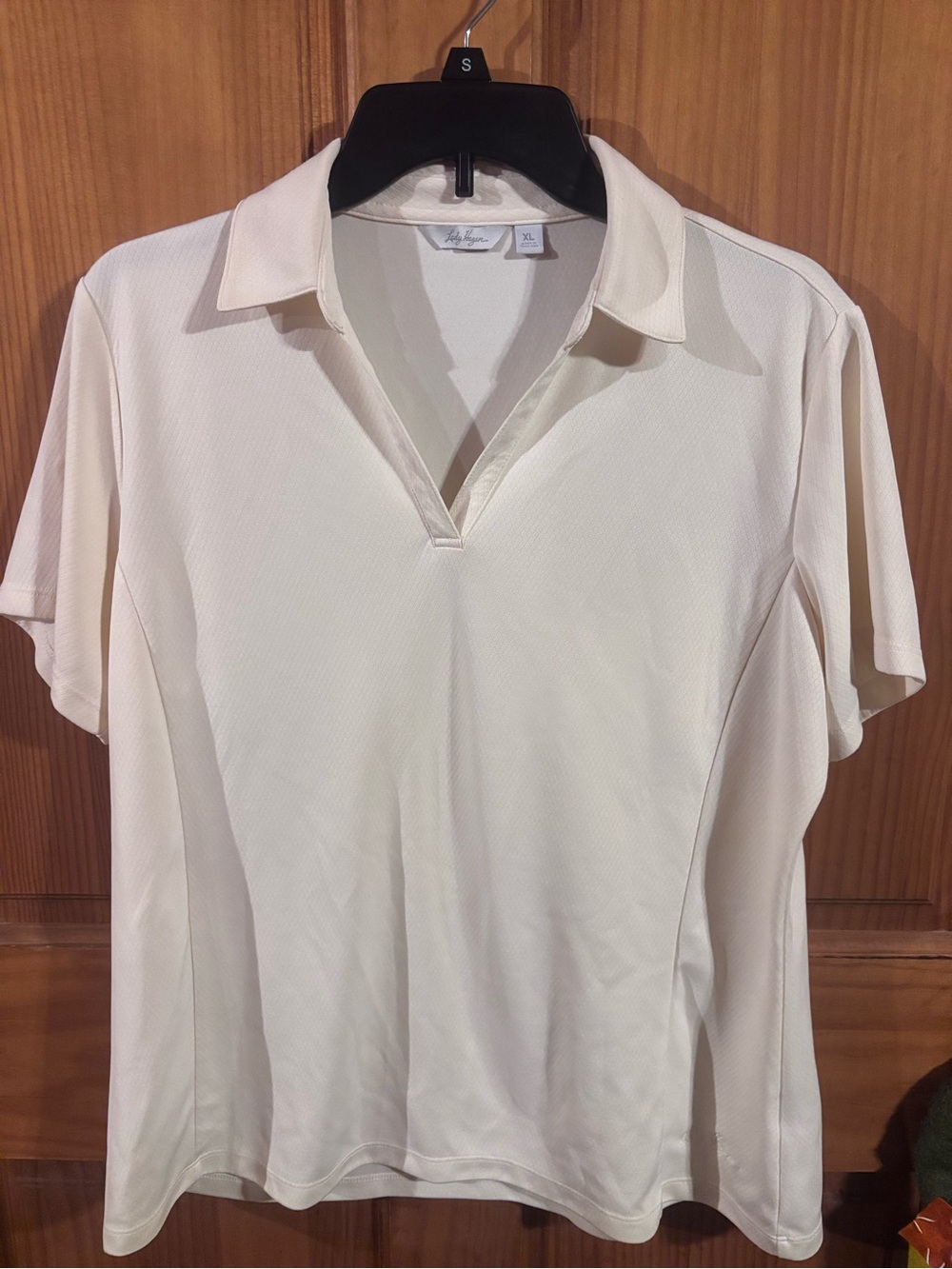 Lady Hagen Ivory short-sleeve polo shirt